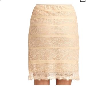Bcbg max azria size large lace skirt
